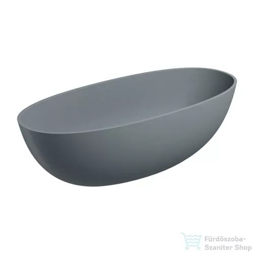Omnires SHELL M+ 175x78 cm-es szabadon álló kád, matt szürke SHELL175WWAG
