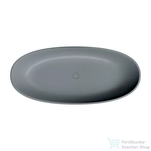 Omnires SHELL M+ 175x78 cm-es szabadon álló kád, matt szürke SHELL175WWAG