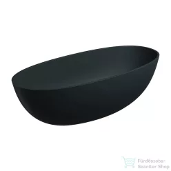   Omnires SHELL M+ 175x78 cm-es szabadon álló kád, matt fekete lava SHELL175WWBLV