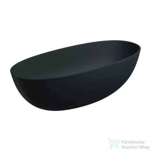 Omnires SHELL M+ 175x78 cm-es szabadon álló kád, matt fekete lava SHELL175WWBLV