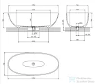 Omnires SHELL M+ 175x78 cm-es szabadon álló kád, matt fekete lava SHELL175WWBLV