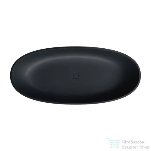 Omnires SHELL M+ 175x78 cm-es szabadon álló kád, matt fekete lava SHELL175WWBLV