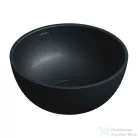 OMNIRES SHELL M+ 35 cm-es pultra ültethető mosdó leeresztő nélkül, matt fekete lava SHELL350UNBLV
