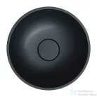 OMNIRES SHELL M+ 35 cm-es pultra ültethető mosdó leeresztő nélkül, matt fekete lava SHELL350UNBLV