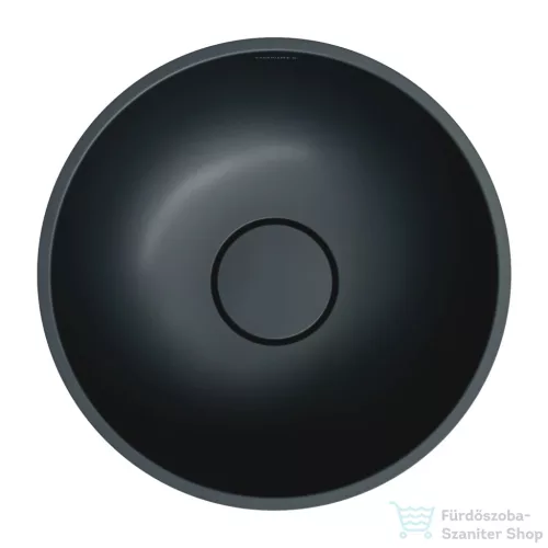 OMNIRES SHELL M+ 35 cm-es pultra ültethető mosdó leeresztő nélkül, matt fekete lava SHELL350UNBLV