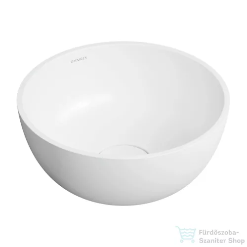 OMNIRES SHELL M+ 35 cm-es pultra ültethető mosdó leeresztő nélkül, matt fehér SHELL350UNBM