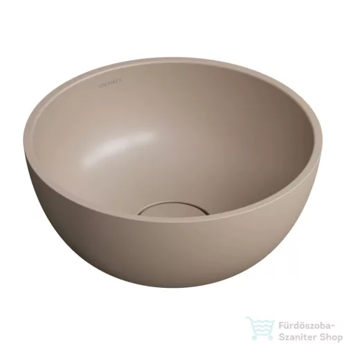 OMNIRES SHELL M+ 35 cm-es pultra ültethető mosdó leeresztő nélkül, matt dune beige SHELL350UNDB