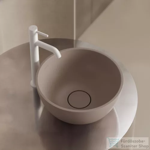 OMNIRES SHELL M+ 35 cm-es pultra ültethető mosdó leeresztő nélkül, matt dune beige SHELL350UNDB