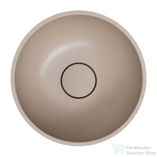 OMNIRES SHELL M+ 35 cm-es pultra ültethető mosdó leeresztő nélkül, matt dune beige SHELL350UNDB