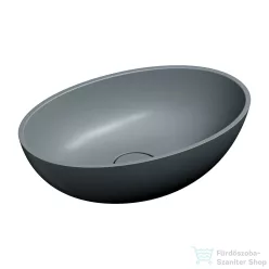   OMNIRES SHELL M+ 50x32 cm-es pultra ültethető mosdó leeresztő nélkül, matt szürke SHELL500UNAG