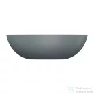 OMNIRES SHELL M+ 50x32 cm-es pultra ültethető mosdó leeresztő nélkül, matt szürke SHELL500UNAG