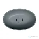 OMNIRES SHELL M+ 50x32 cm-es pultra ültethető mosdó leeresztő nélkül, matt szürke SHELL500UNAG