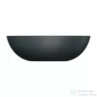 OMNIRES SHELL M+ 50x32 cm-es pultra ültethető mosdó leeresztő nélkül, matt fekete lava SHELL500UNBLV