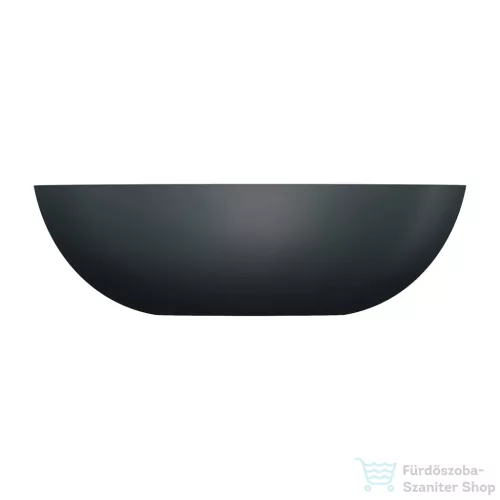 OMNIRES SHELL M+ 50x32 cm-es pultra ültethető mosdó leeresztő nélkül, matt fekete lava SHELL500UNBLV