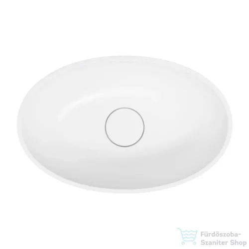 OMNIRES SHELL M+ 50x32 cm-es pultra ültethető mosdó leeresztő nélkül, matt fehér SHELL500UNBM