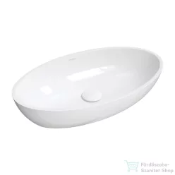   OMNIRES SIENA M+ 60x35 cm-es pultra ültethető mosdó leeresztő nélkül, fényes fehér SIENALUNBP