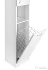 AQUALINE SIMPLEX ECO állószekrény szennyeskosárral, 30x180x30cm, matt fehér (SIME310)