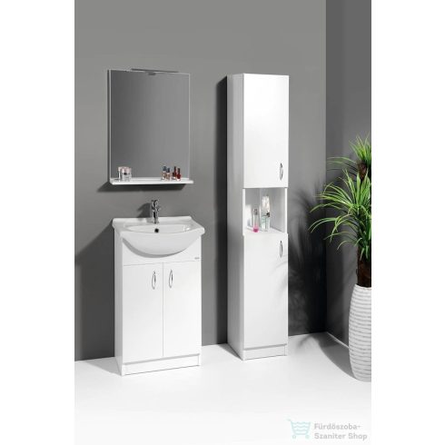 AQUALINE SIMPLEX ECO állószekrény, 30x180x30cm, matt fehér (SIME320)