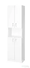 AQUALINE SIMPLEX ECO állószekrény, 50x180x30cm, matt fehér (SIME520)