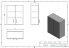 AQUALINE SIMPLEX ECO felső szekrény, 50x60x24cm, matt fehér (SIME530)
