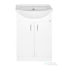   AQUALINE SIMPLEX ECO 55 mosdótartó szekrény, mosdóval, 53x83,5x30,7cm, matt fehér (SIME550)