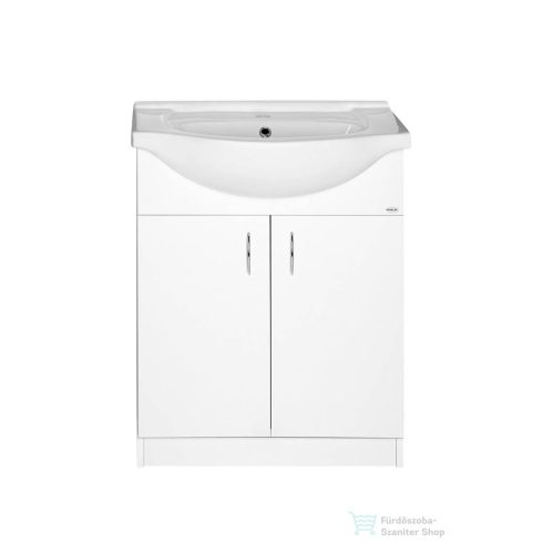 AQUALINE SIMPLEX ECO 60 mosdótartó szekrény, mosdóval, 58,5x83,5x30,7cm, matt fehér (SIME600)