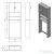 AQUALINE SIMPLEX ECO állószekrény mosógép fölé, 63x25x190cm (SIME715)