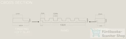 LAMELIO ASTI fali panel, ezüst tölgy