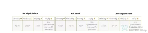 LAMELIO MILO fali panel balos végzáró, arany SK-LA024