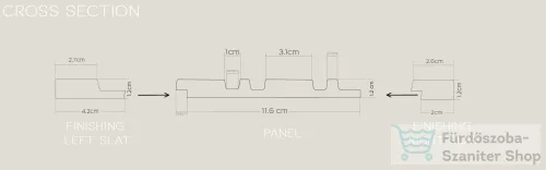 LAMELIO MILO fali panel, arany SK-LA025