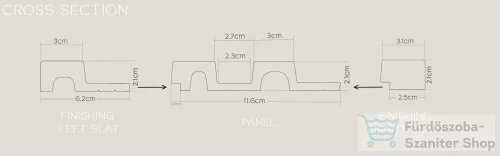 LAMELIO VASCO fali panel jobbos végzáró, arany tölgy SK-LA043