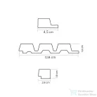 LAMELIO MARTEL Grey/Black, fali panel SK-LA120