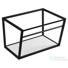   Sapho SKA mosdótartó keret pult alá, fehér MDF polccal, 60x40x46cm, matt fekete (SKA101)