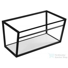   Sapho SKA mosdótartó keret pult alá, fehér MDF polccal, 75x40x46cm, matt fekete (SKA102)
