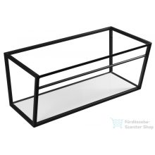   Sapho SKA mosdótartó keret pult alá, fehér MDF polccal, 90x40x46cm, matt fekete (SKA103)