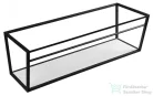Sapho SKA mosdótartó keret pult alá, fehér MDF polccal, 120x40x46cm, matt fekete (SKA104)