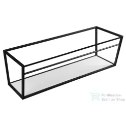   Sapho SKA mosdótartó keret pult alá, fehér MDF polccal, 120x40x46cm, matt fekete (SKA104)