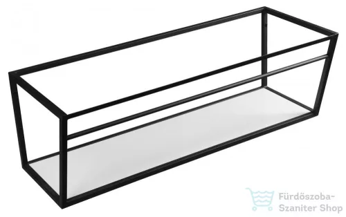 Sapho SKA mosdótartó keret pult alá, fehér MDF polccal, 120x40x46cm, matt fekete (SKA104)