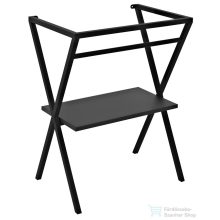   Sapho FERRO mosdótartó konzol polccal, 565x720x390mm, fekete (SKA560-1)