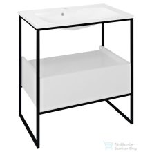   Sapho SKA fiókos mosdótartó konzol fiókkal, 75x85x46cm, matt fekete (SKA602)