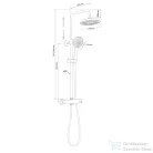 AQUALINE LIGA teleszkópos zuhanyoszlop termosztátos csapteleppel, mag.:710-1280mm, bekötés:150mm, króm SL533