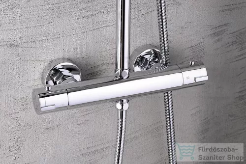 AQUALINE LIGA teleszkópos zuhanyoszlop termosztátos csapteleppel, mag.:710-1280mm, bekötés:150mm, króm SL533