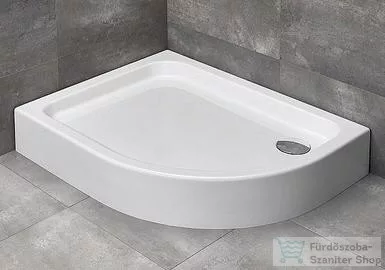 Radaway Laros E 100x80 íves aszimmetrikus zuhanytálca ST 90 zuhanyszifonnal balos SLE81017-01L