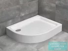 Radaway Laros E 100x80 íves aszimmetrikus zuhanytálca ST 90 zuhanyszifonnal jobbos SLE81017-01R