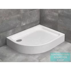   Radaway Laros E 100x80 íves aszimmetrikus zuhanytálca ST 90 zuhanyszifonnal jobbos SLE81017-01R