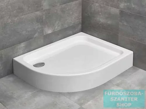 Radaway Laros E 100x80 íves aszimmetrikus zuhanytálca ST 90 zuhanyszifonnal jobbos SLE81017-01R