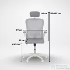 Leziter Flexo ergonomikus irodai forgószék deréktámasszal fehér SLO-124-6