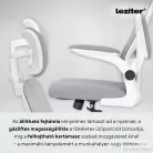 Leziter Flexo ergonomikus irodai forgószék deréktámasszal fehér SLO-124-6