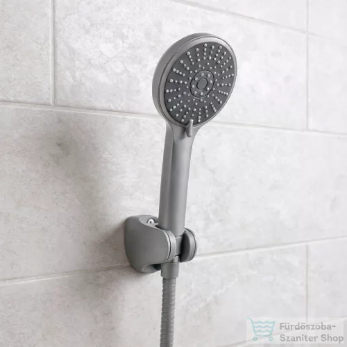 Leziter Lili 5 funkciós kézizuhany tömlővel tartóval szürke SM-1184-GR