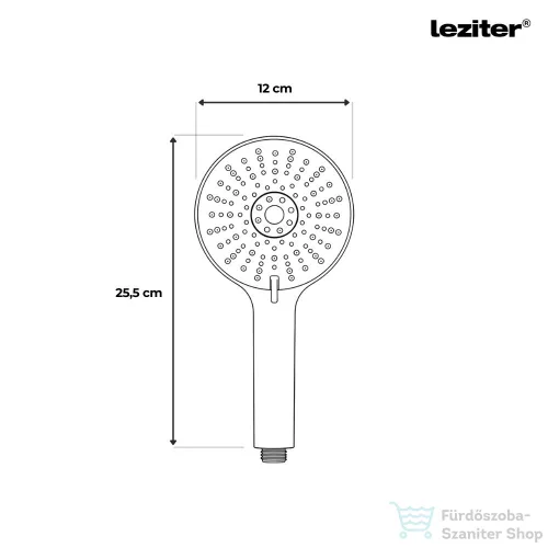Leziter Lili 5 funkciós kézizuhany tömlővel tartóval szürke SM-1184-GR